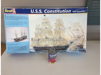 Vintage 2004 Revell Ship Model. U.S.S. Constitution 'Old Ironsides' 1:96 Scale. Appears Complete.