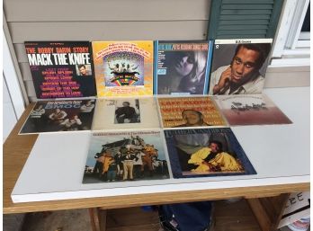 10 Rock Plus LP Records. The Beatles, Bobby Darin, Bob Dylan, Otis Redding (Mono UK Import).