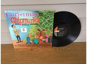 Christmas With The Chipmunks On 1962 Liberty Records. Vinyl Is Very Good Minus. Foil Front Jacket.