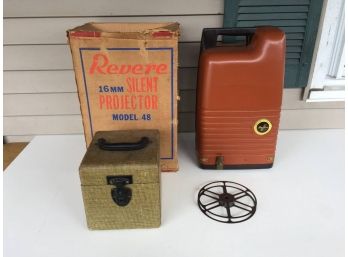 Vintage 1948 Revere 16mm Silent Movie Projector Model 48 In Original Box W/ Owner's Manual  Box 16mm Movies.