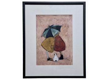 Little Girl With An Umbrella Framed Print