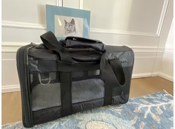 Small Dog Carrier & Unframed Cat Print