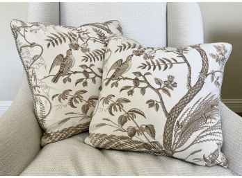 Pair Of Matching Brunshwig & Fil Designer Decor Pillows