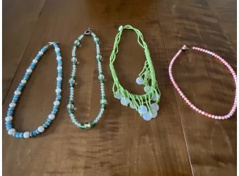 Pastel Beaded Necklaces