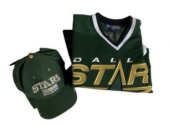 Dallas Stars Hockey Jersey & Hat - SIZE Medium