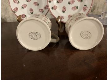 Set Of Brixton Pottery Raspberry And Roses Patterns