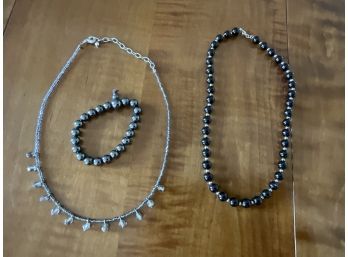 Gray Beaded Jewelry