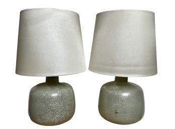 Pair Of Glass Table Lamps