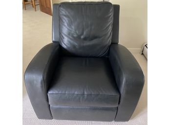 Crate And Barrel Black Leather Reclining Chair