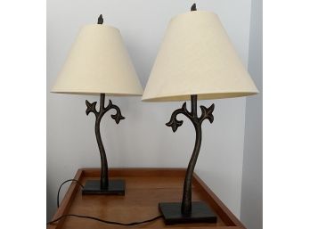 Pair Of Metal Lamps