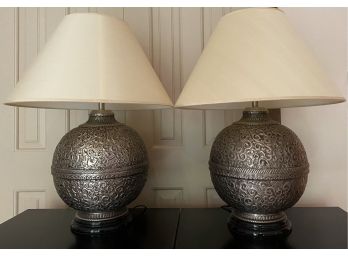 Pair Of Large Pottery Barn Lamps