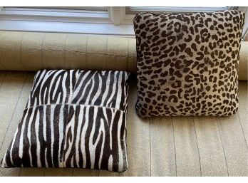 Two Leather Pillows