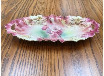 Vintage RS Prussia Floral Relish Dish