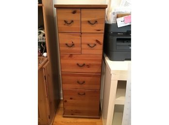 Petite Pine Chest Of Drawers, 4 Drawers, 1 File Drawer