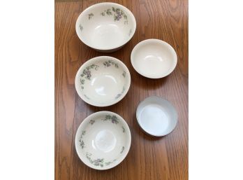 Pfalztgraff Set Of Nesting Bowls, Enamal Bowl And Gazebo White Bowl