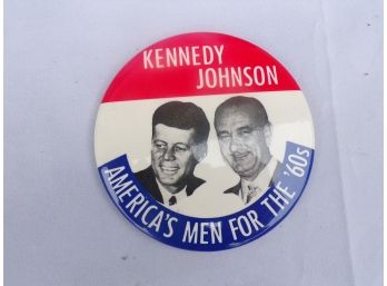 Kennedy And Johnson Campaign Button