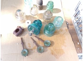Lot Of 14 Insulators Assorted Shapes And Sizes