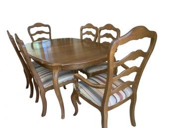Ethan Alen Dining Table & Six Chairs