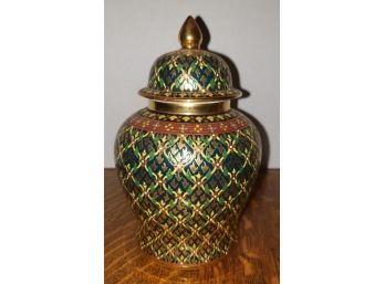 Green & Gold Urn Container