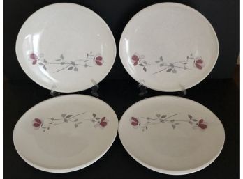 Vintage Mid Century Set Of Four (4) Franciscan Earthenware Dinner Plates