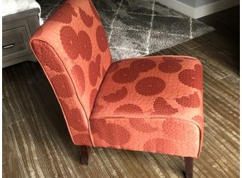Pretty Coral Upholstered  Slipper Chair