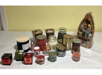 Large Lot Of Candles Mostly Yankee Candles