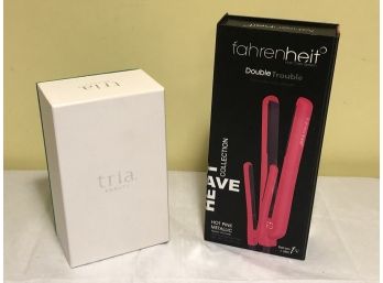 Tria Beauty Laser Hair Removal Unit And Two Hair Flat Irons NEW