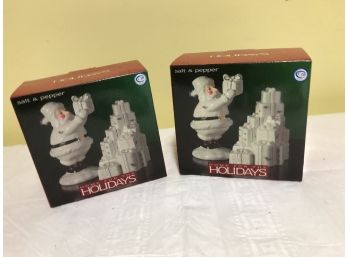 Two Sets Of Holiday Salt And Pepper Shakers
