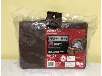 Everbilt 8 X 10 Brown Heavy Duty Tarp - New In Packaging