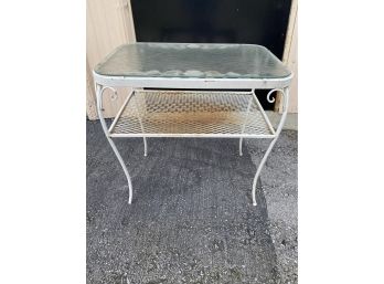Vintage Wrought Iron Patio Table