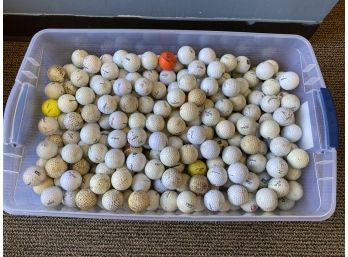 Container Of Used Golf Balls