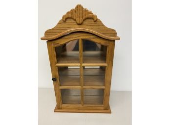 Wooden Hanging Curio Cabinet