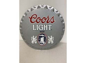 19' Metal Coors Light Beer Cap Sign