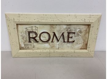 Framed ROME Wall Hanging