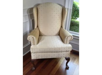 Lovely Classic Wing Chair By CLAYTON MARCUS - Ball & Claw Feet - By LADD Furniture - Excellent Condition
