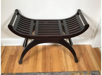 Lovely Black Bench / Stool - Very Nice Piece - VERY Solid Well Made Piece - Great Decorator Accent Piece