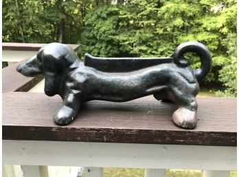 Awesome Vintage Style DACHSHUND Cast Iron Boot Scraper / Doorstop - VERY Cool Piece - HEAVY CAST IRON !