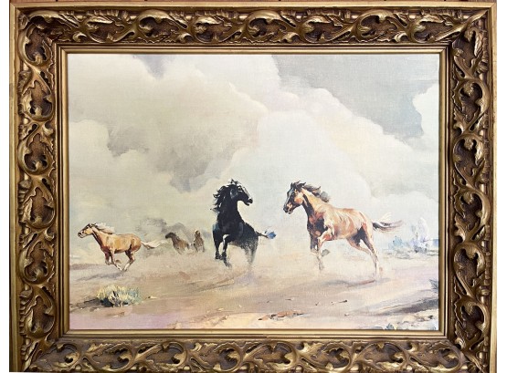 Horse Art Framed Reproduction No Signature