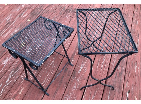 Small Wrought Iron Side Tables (different Styles)