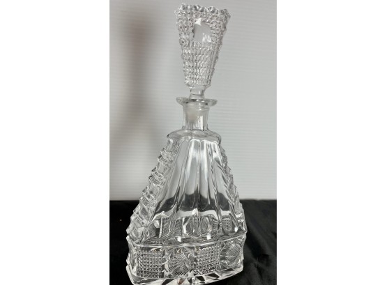 Cut Glass Decanter Bottle With Stopper