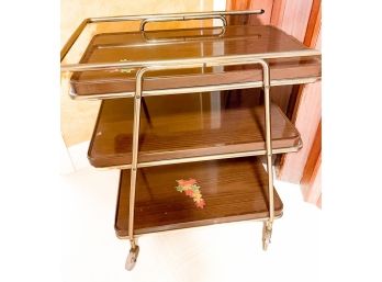Mid Century - Bar Cart With 3 Trays