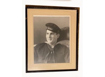 Vintage Navy Black/White Portrait Framed