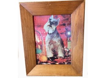 Colorful 3D Terrier Vintage Art Framed
