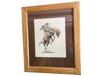 Charley Paris Rodeo Cowboy Sign In Print Framed