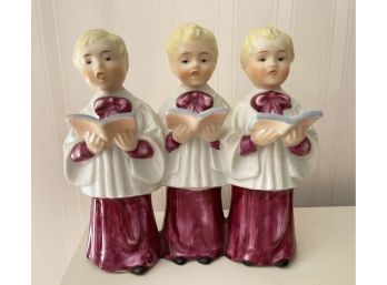 Ceramic Alter Boys Set Of Two Made In Japan