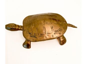 Brass Turtle Trinket Box