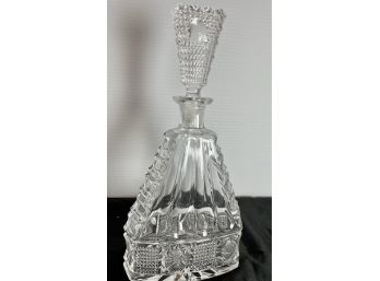 Cut Glass Decanter Bottle With Stopper