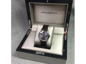 Spectacular $895 GIORGIO ARMANI Mens BRAND NEW Watch - Swiss Made With Genuine Alligator Strap - GREAT GIFT !