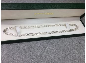 Fantastic Very Long Sterling Silver / 925 Oval Link Chain Necklace 30' INCHES ! - Made In Italy - Beautiful !