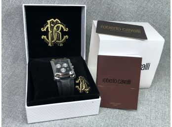 Incredible Brand New $795 ROBERTO CAVALLI Tomahawk Chronograph Watch - Swiss Made - With Box & Card - WOW !